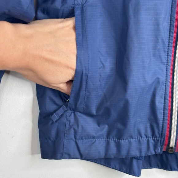 LL Bean Discovery Rain Shell 5-6 Windbreaker Lightweight Jacket Fill Zip Blue - Picture 3 of 10